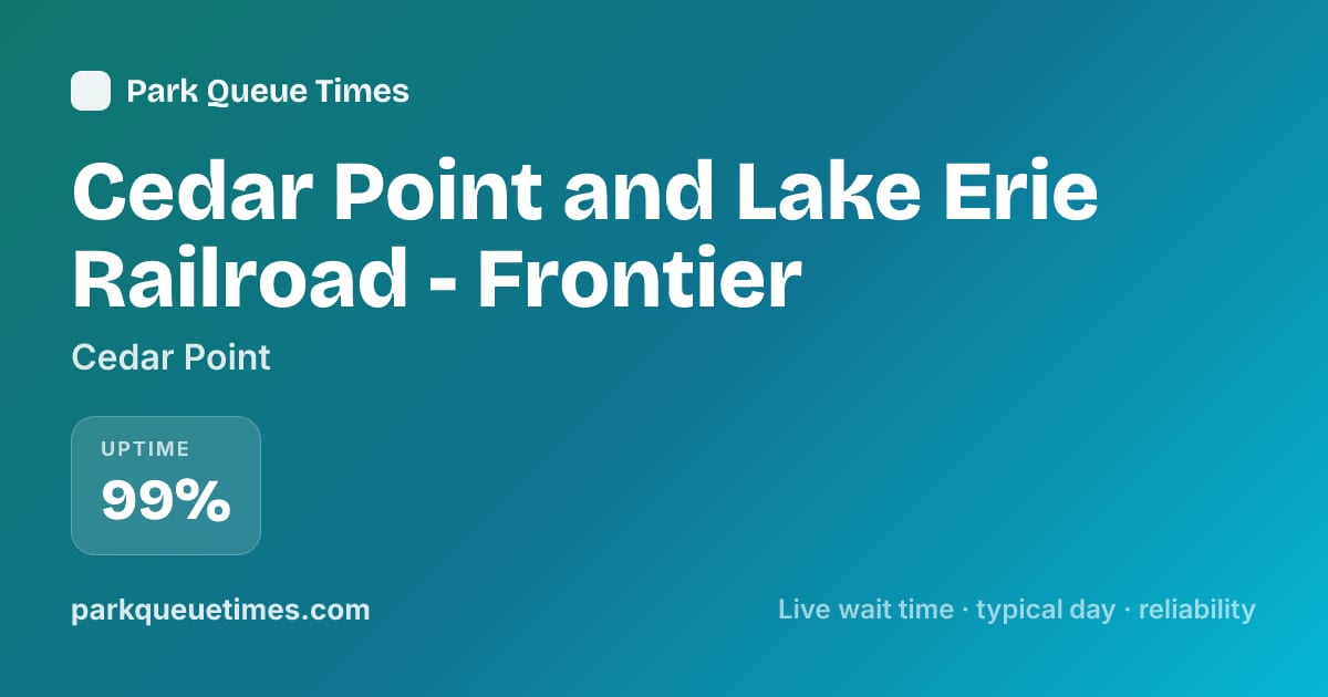 Is Cedar Point And Lake Erie Railroad Frontier Open? Wait Time Today ...
